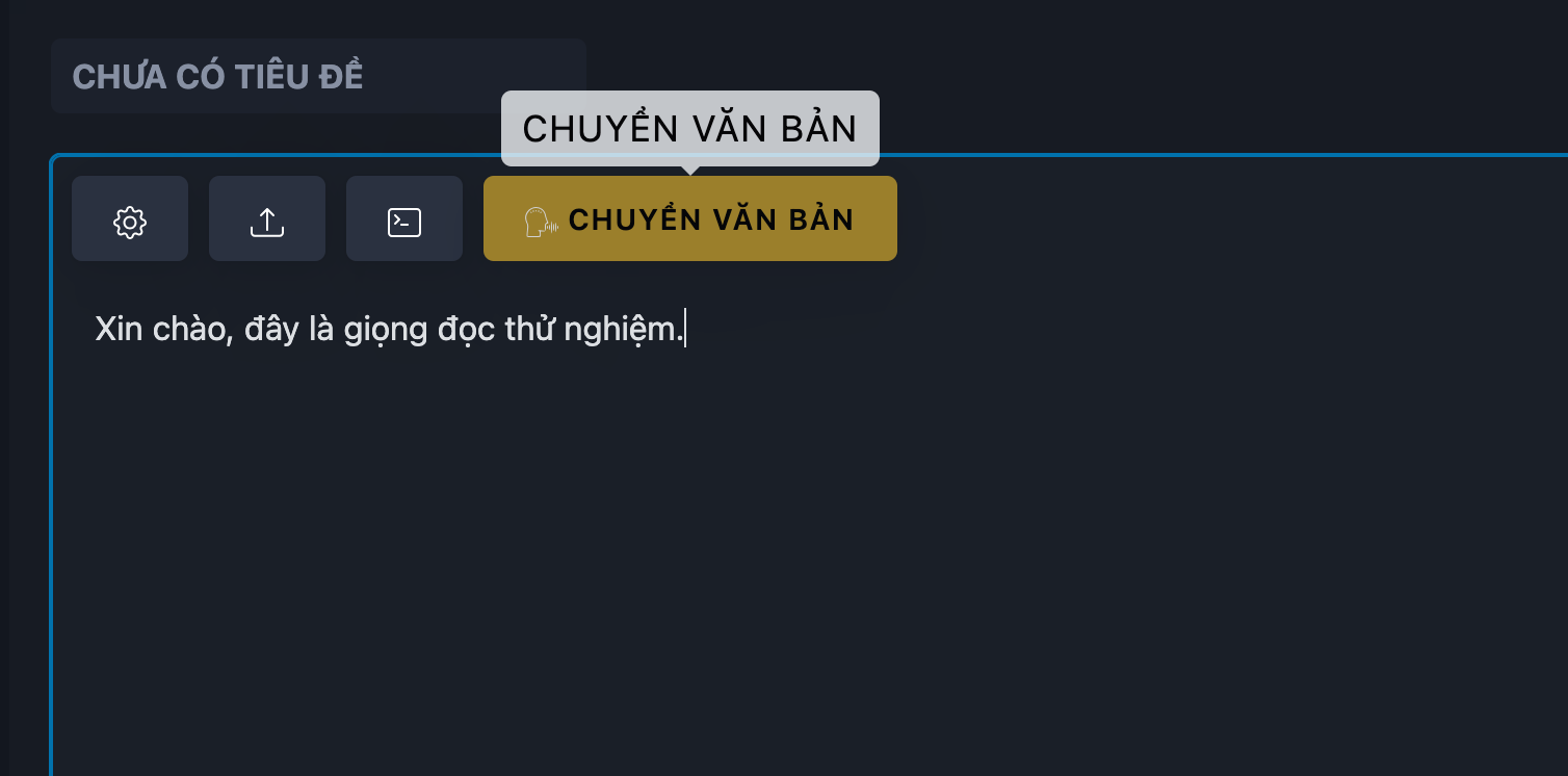 Tạo giọng đọc